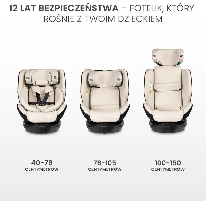 CARETERO AUTOSEDAČKA LUMI I-SIZE BEIGE (40-150 cm)