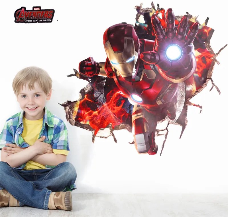Veselá Stena Samolepka na stenu na stenu Iron Man Avengers