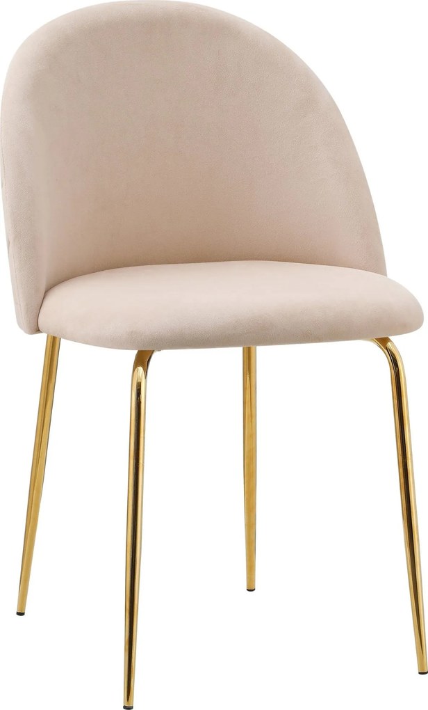 Jedálenská stolička FARGO Velvet - béžová/zlatá