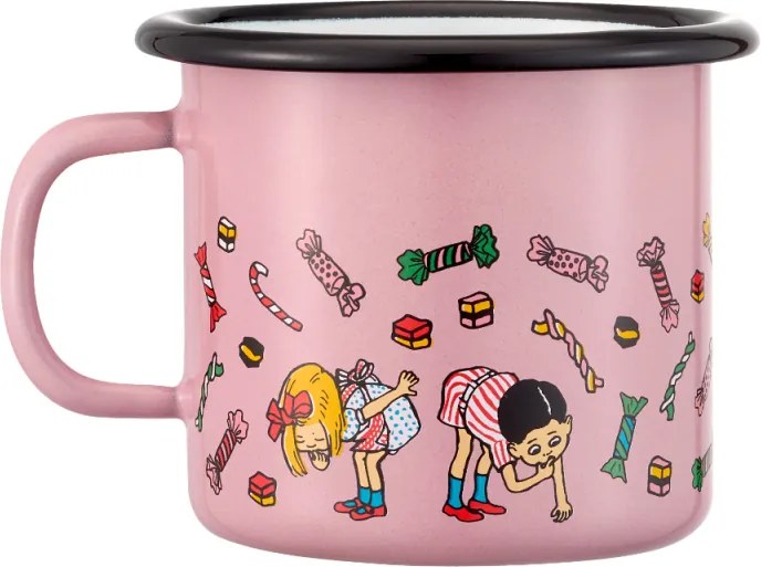 Hrnček Pippi Candy 2,5 dl, smalt / ružový