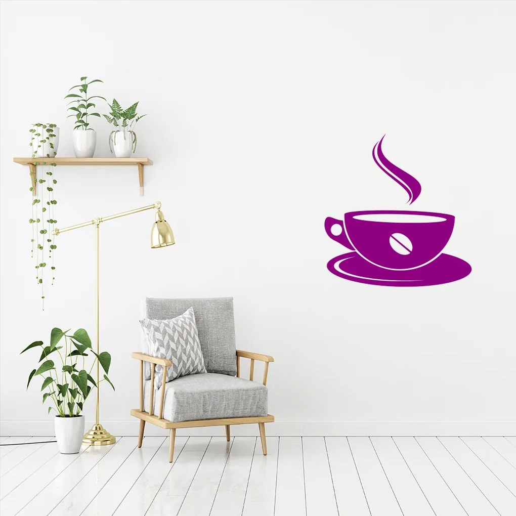 Veselá Stena Samolepka Pražená káva Farba: hnědá, Veľkosť: 100 x 105 cm