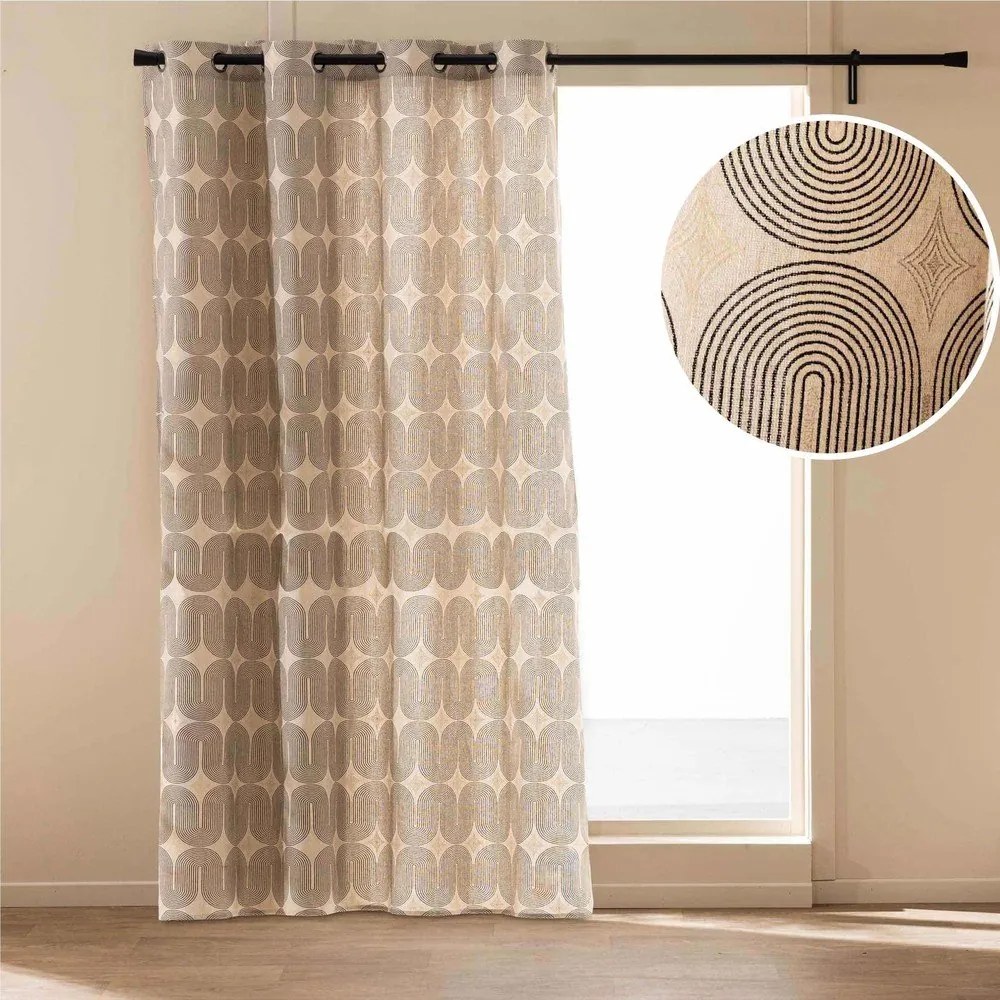 Čierny/béžový záves 140x240 cm Ondine – douceur d'intérieur