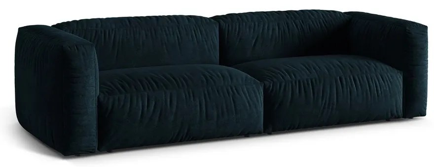 Tmavomodrá zamatová pohovka 240 cm Martina – Micadoni