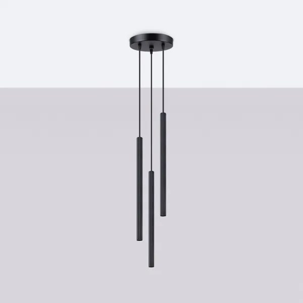 Sollux SL.1341 - Luster na lanku ARCHE 3xG9/8W/230V čierna