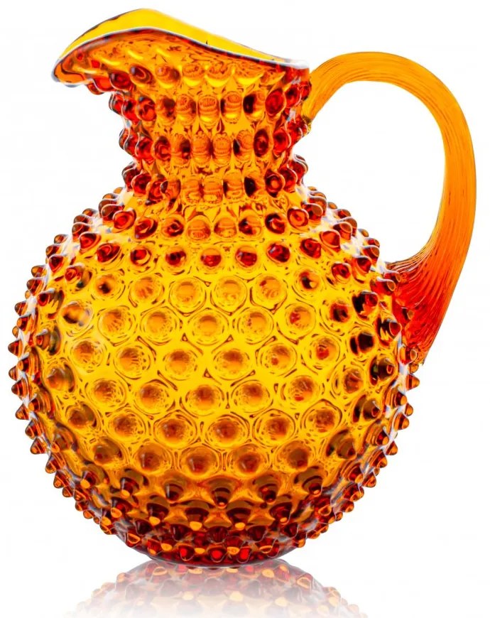 Džbán, Jílek Glassworks, HOBNAIL, Amber, 2 l