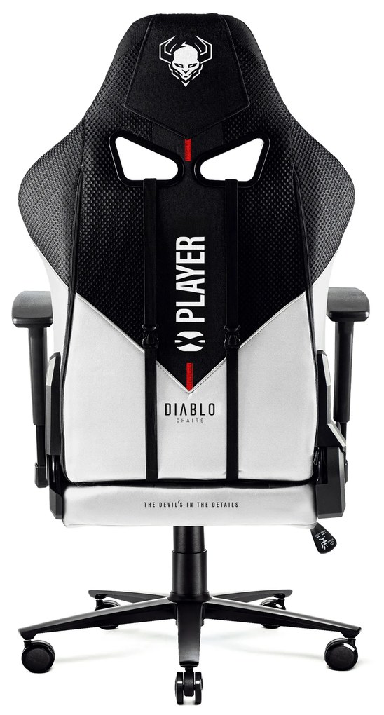 Látkové herné kreslo Diablo X-Player 2.0 King Size, bielo-čierne