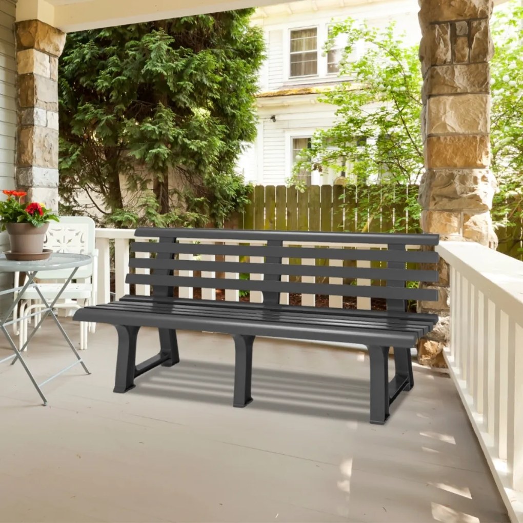 Záhradná lavica ORCHIDEA, 145x49x74cm, antracitová I.P.A.E-Progarden