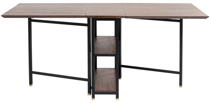 Ravello skladací stôl hnedý/čierny 35(70+70)x80 cm