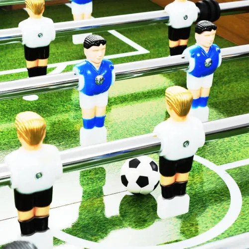 vidaXL Stolný futbal oceľ 60 kg 140x74,5x87,5 cm bledohnedý a čierny-
