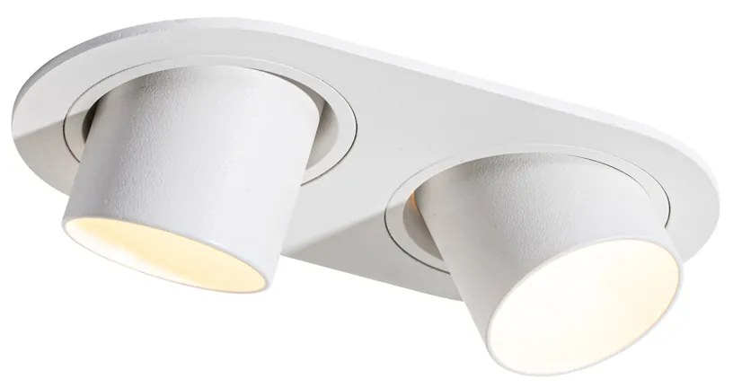 Okrúhle zapustené bodové svetlo biele GU10 35 mm sklopné 2-svetlo - Installa