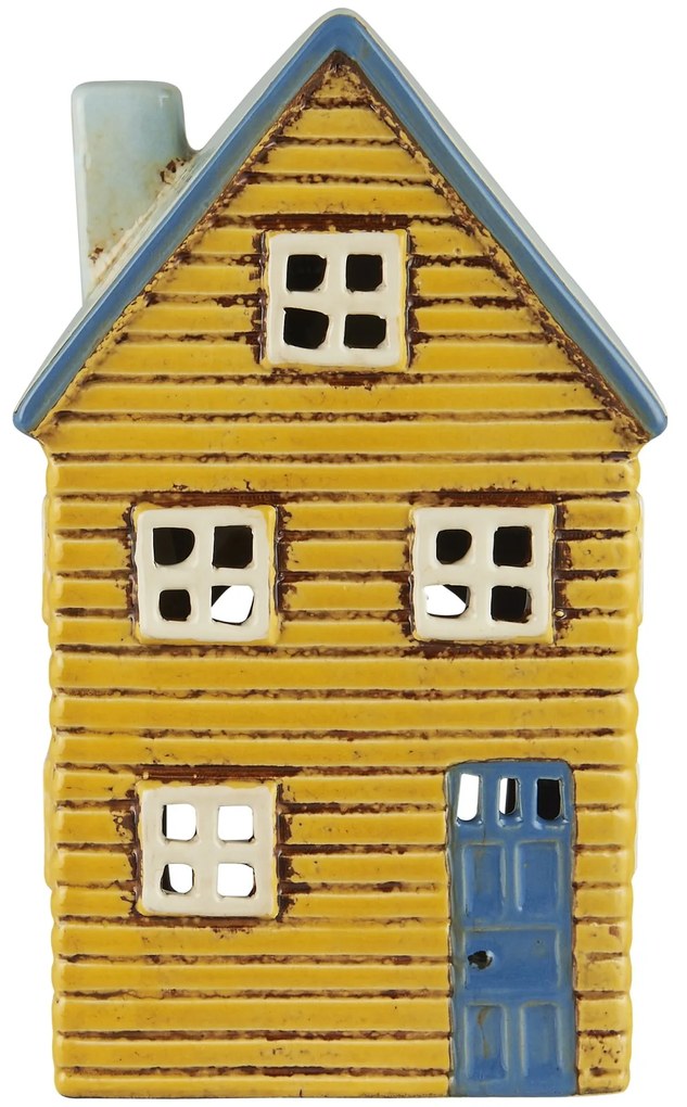 Ib Laursen Keramický svietnik Thorshavn Blue Door