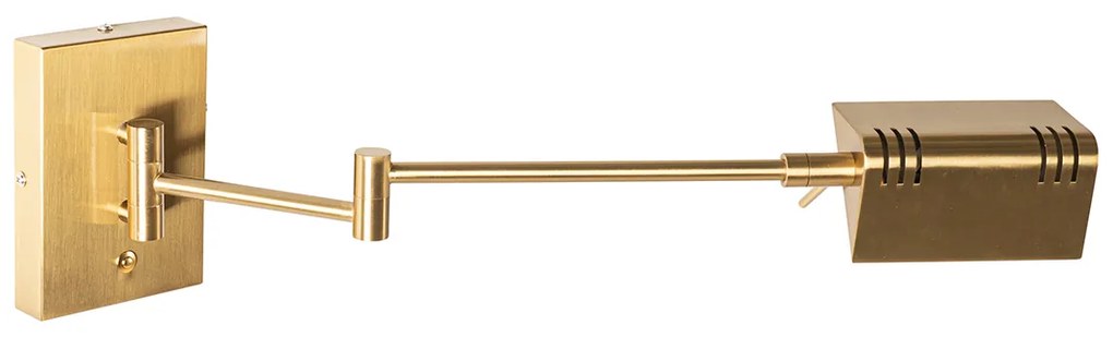 Dizajnová nástenná lampa mosadz vrátane LED stmievateľná - Notia