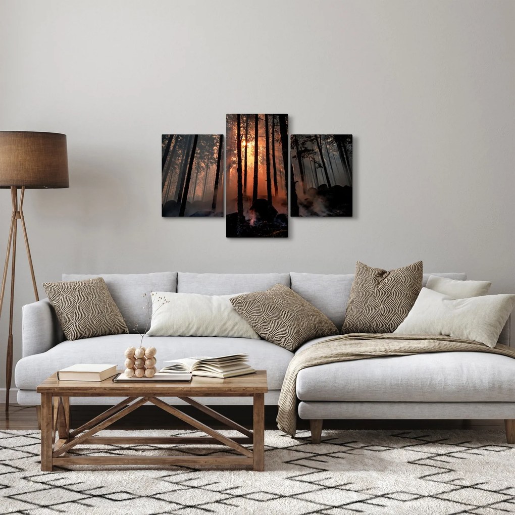 Obraz temného lesa (90x60 cm)