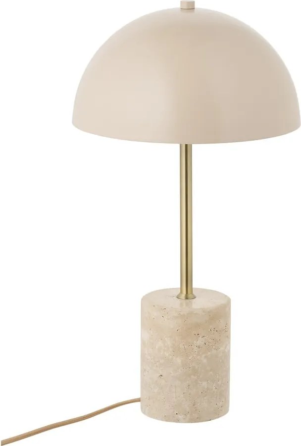 Béžová stolová lampa s kovovým tienidlom (výška 45 cm) Sheffield – House Nordic