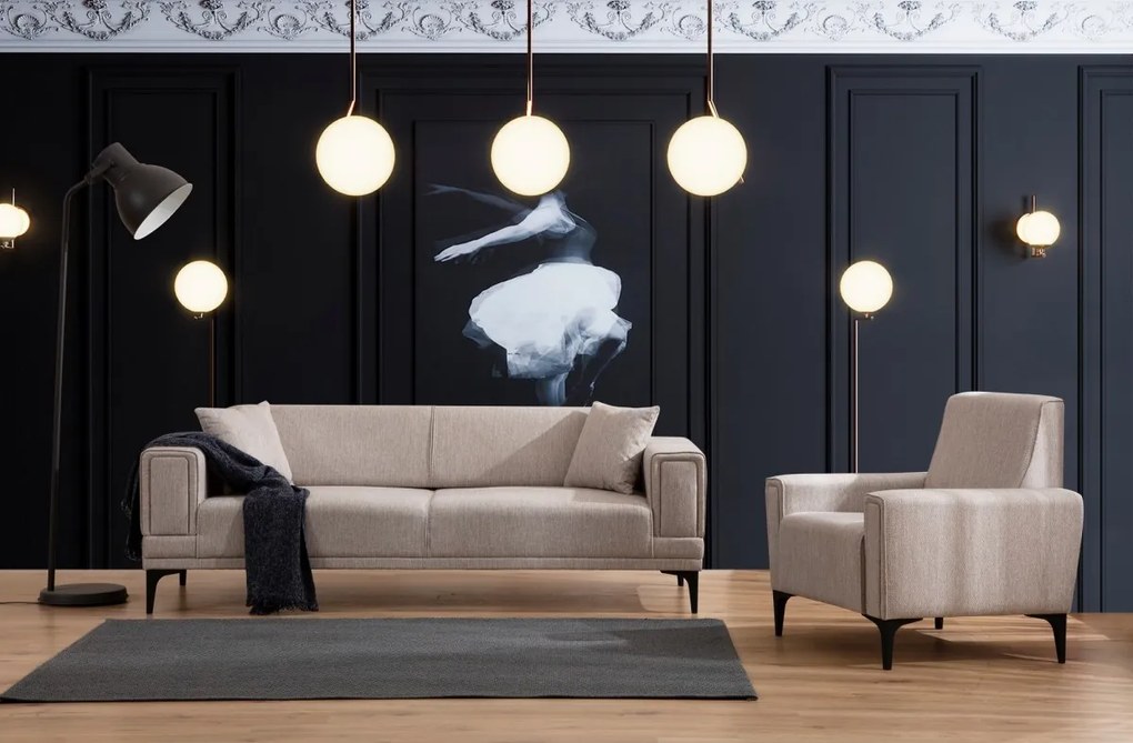 Třímístná rozkládací pohovka Horizon 230 cm světle hnědá