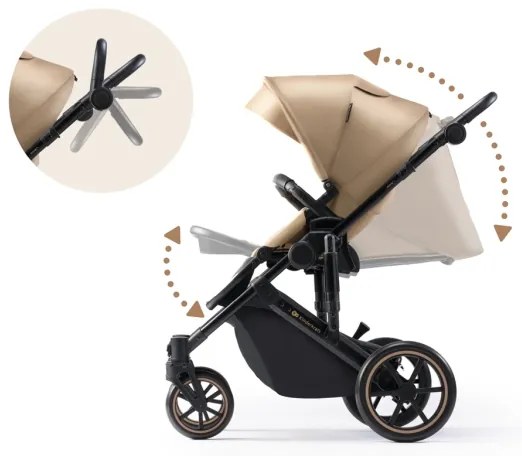 KINDERKRAFT - Kombinovaný kočík 2v1 PRIME 2 béžová