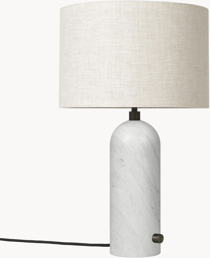 Veľká stmievateľná stolová lampa's mramorovým podstavcom Gravity, rôzne veľkosti