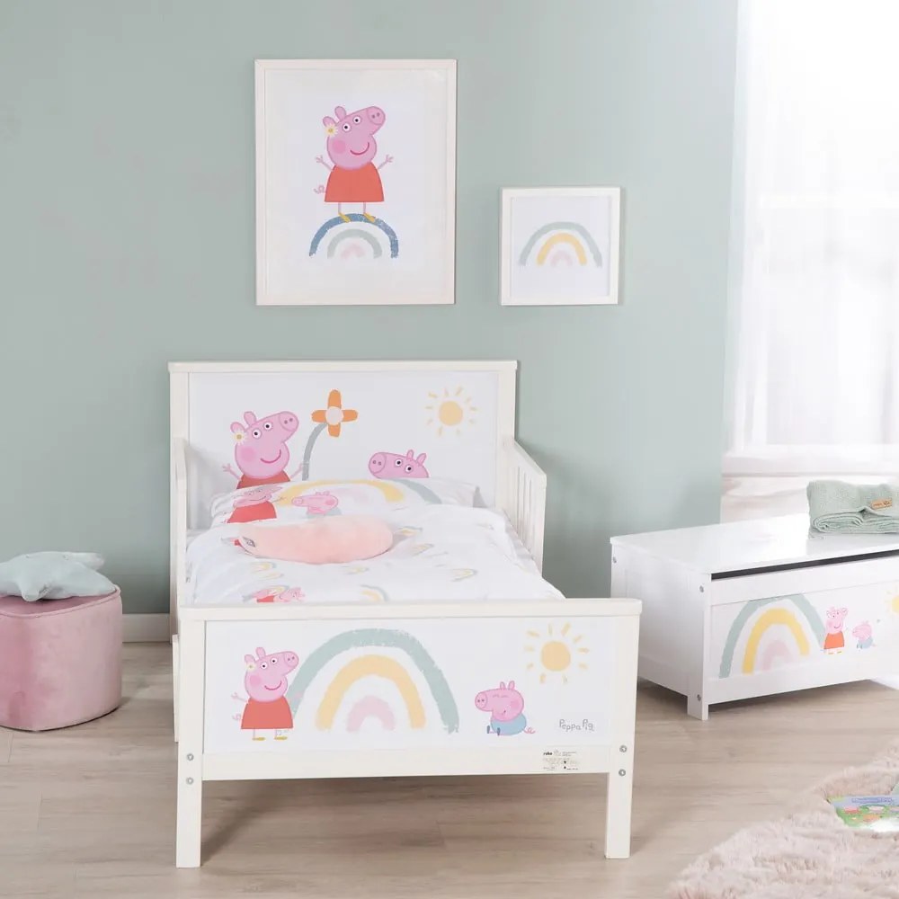 Biela detská posteľ 70x140 cm Peppa Pig – Roba