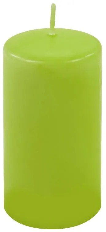 Sada stĺpových sviečok, 11,5 cm, Ø 6 cm, svetlozelená, 6 ks