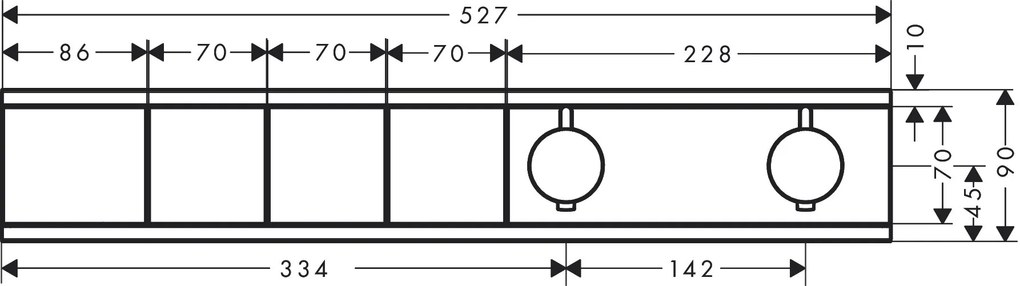 Hansgrohe RainSelect, podomietkový termostatický modul pre 3 spotrebiče, čierna matná, HAN-15381670