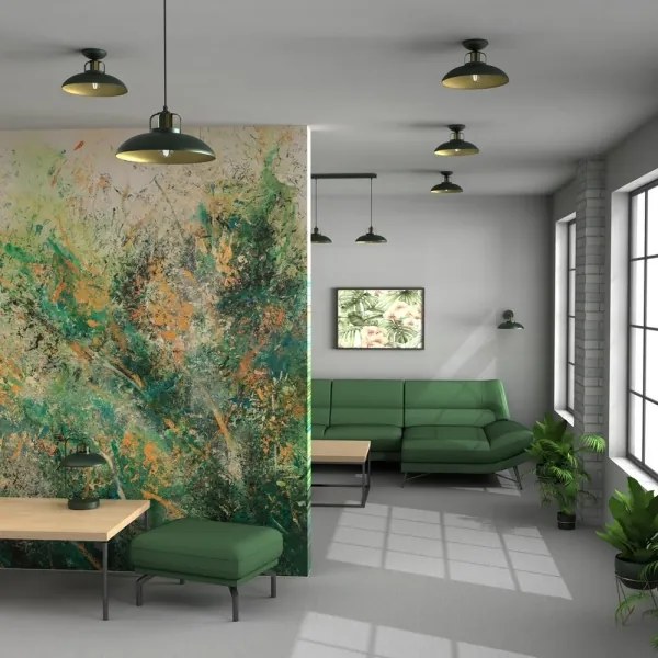 Brilagi - LED Luster na lanku FLAMENGO 1xE27/60W/230V zelená