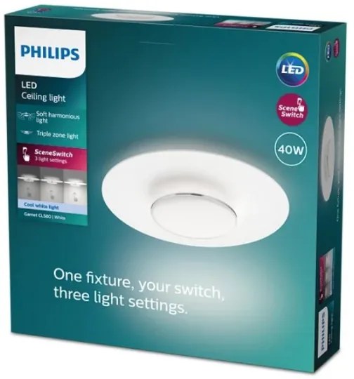 Philips- LED Stmievateľné stropné svietidlo GARNET SCENE SWITCH LED/40W/230V 4000K