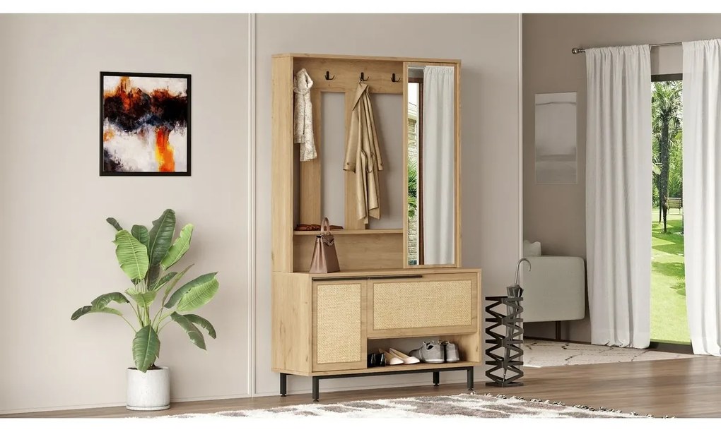 Vešiak s botníkom Once Walnut and Oak