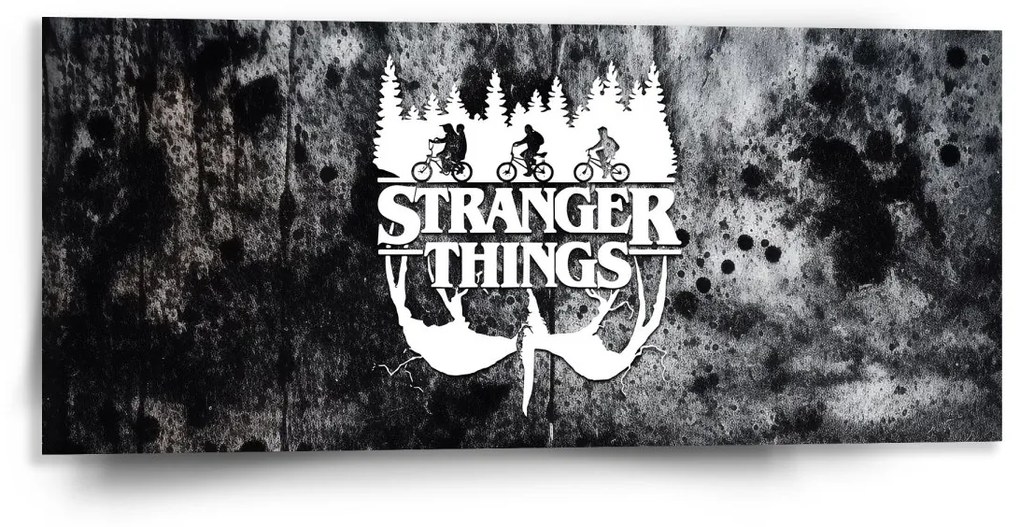 Sablio Obraz Stranger Things White - 110x50 cm