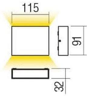 Redo 90377 - LED Vonkajšie nástenné svietidlo KAMAL LED/4,4W/230V 3000K IP54 hnedá