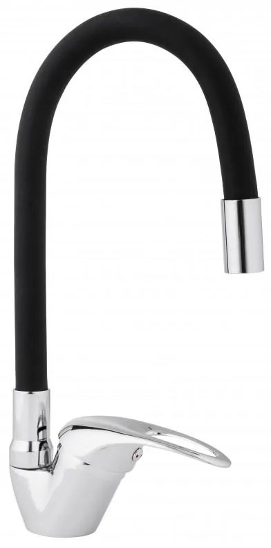 Erga Ceres, stojanková drezová batéria s elastickým ramenom, šedá-chrómová, ERG-YKA-BZ.CERES-BLK