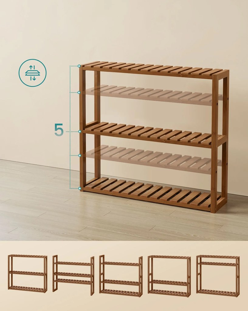 Polička do kúpeľne Derek, bambus