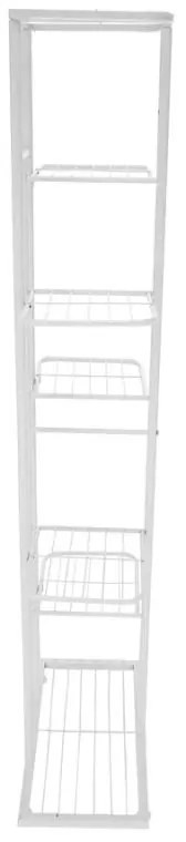 Kondela Kovový stojan na kvety, biely kov, BAMIR TYP 2