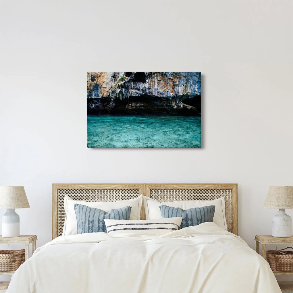 Obraz vody a skál (90x60 cm)