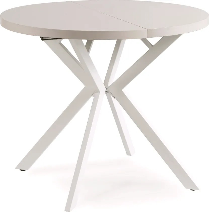 DORIAN Rozkladací stôl 80-160 cm kašmír/biely
