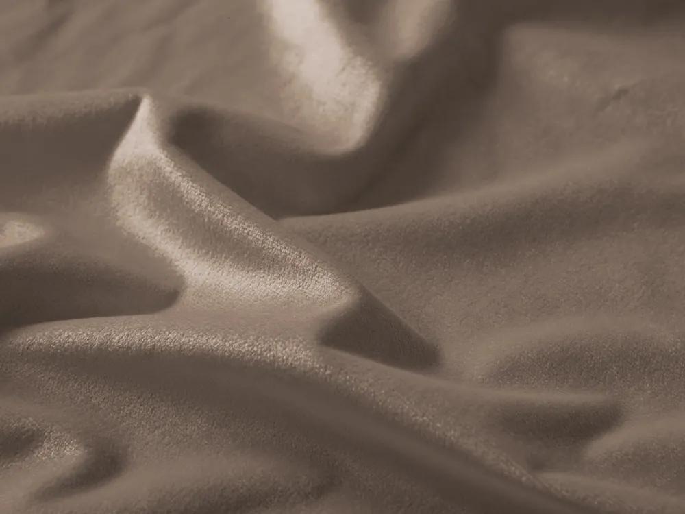 Biante Zamatový oválny obrus Velvet Prémium SVP-005 Svetlo hnedý 120x180 cm