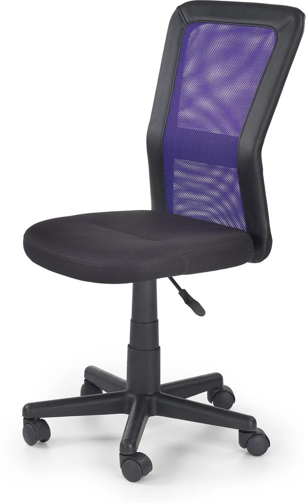 HALMAR Cosmo detská stolička na kolieskach čierna / fialová
