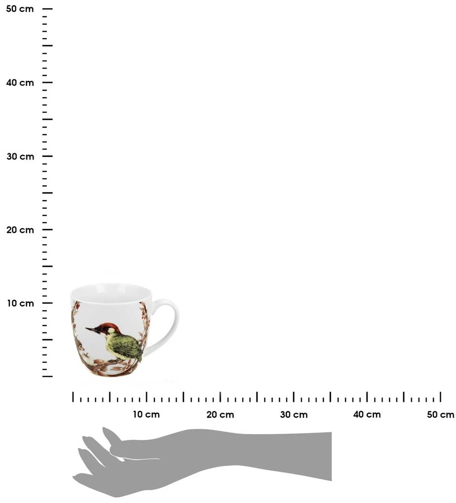 Porcelánový hrnček Woodpecker 460 ml