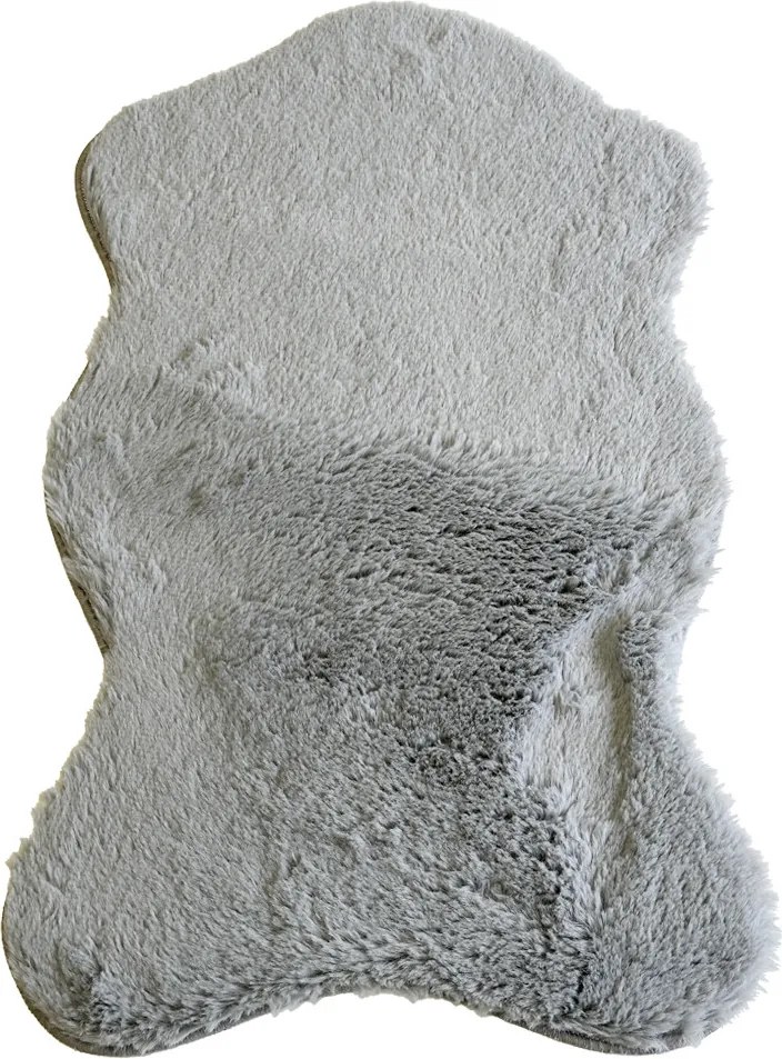 Koberec Puffy 060 sivý obdĺžnikový – Polyester Fur 1500 g/m² Rozmer: 40x60 cm