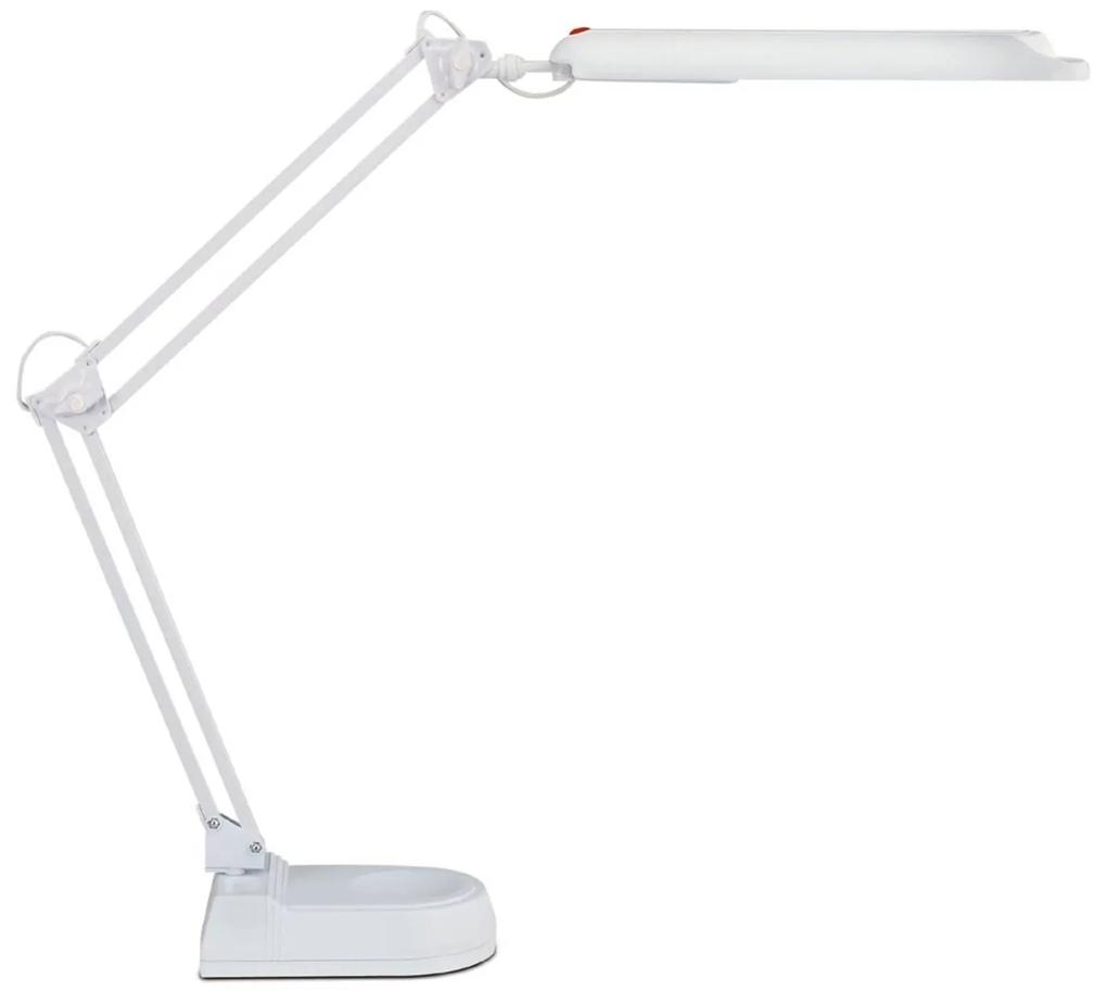 Stolná LED lampa Atlantic so základňou biela