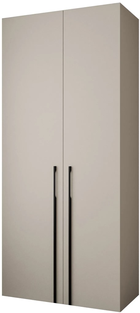 Šatníková skriňa 110 cm Carmela 40-3 (kašmír + čierna). Akcia -20%. Vlastná spoľahlivá doprava až k Vám domov. 1126595