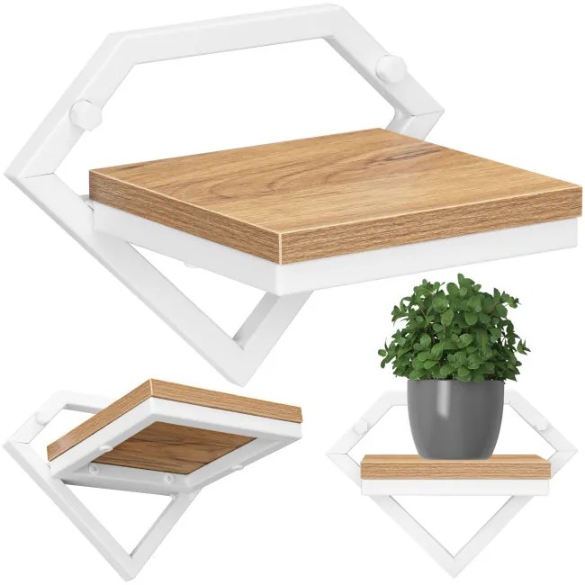 Nástenný stojan na kvety DORON biely