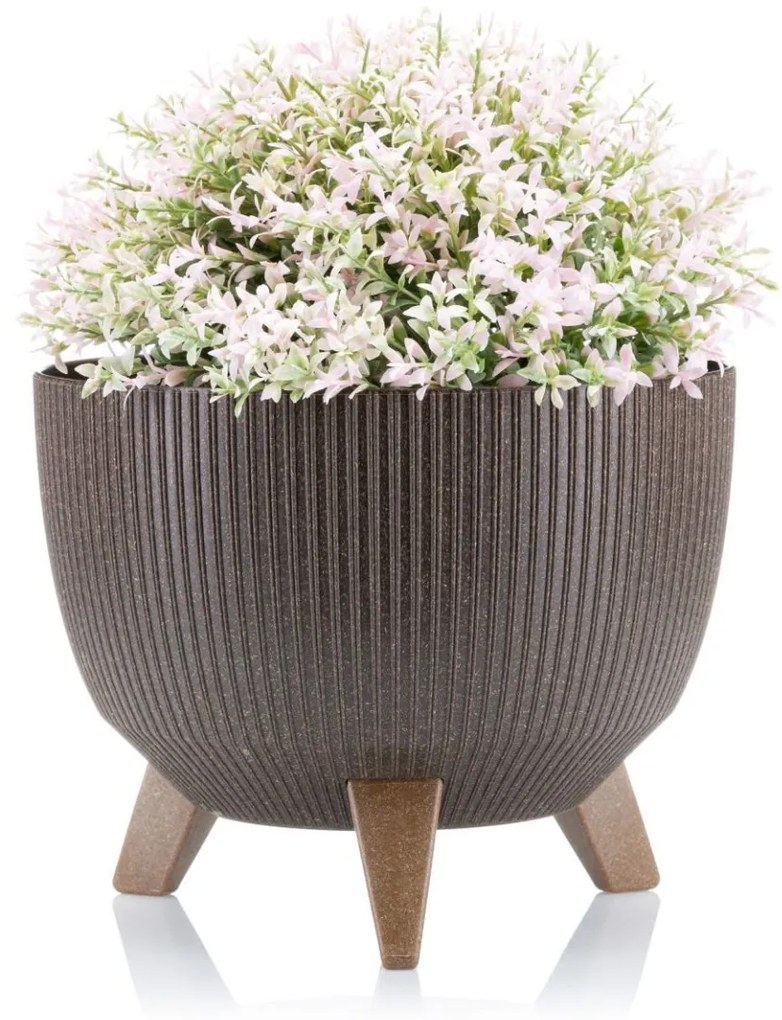 Kvetináč Ružová Línia 29x18 cm kávové espresso