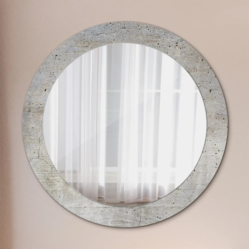 Okrúhle ozdobné zrkadlo Betón fi 70 cm