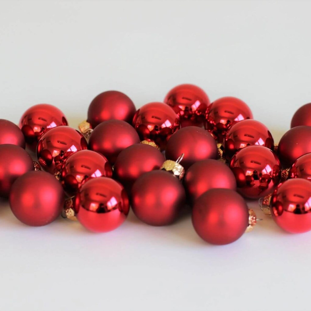 PROXIMA.store - Vianočné gule - ČERVENÉ 8ks