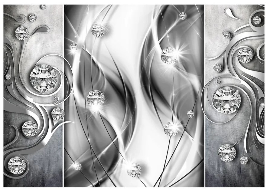 Artgeist Fototapeta - Diamonds in Silver Veľkosť: 450x315, Verzia: Premium