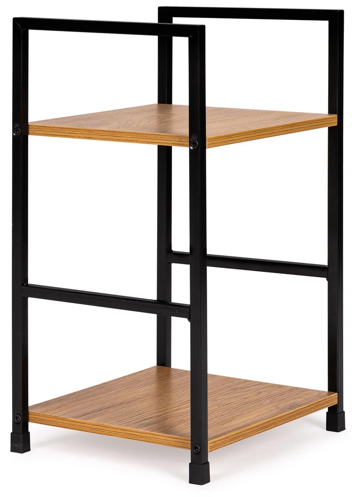 ModernHome Drevený nočný stolík s 2 policami