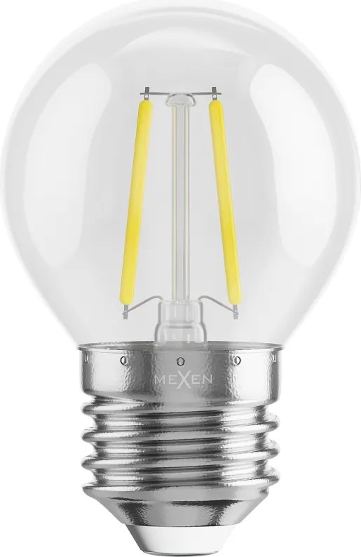 Mexen Vintis, LED filamentová žiarovka E27, G45, 2 W, neutrálna biela 4000K, číra, L156-E27-0240-00