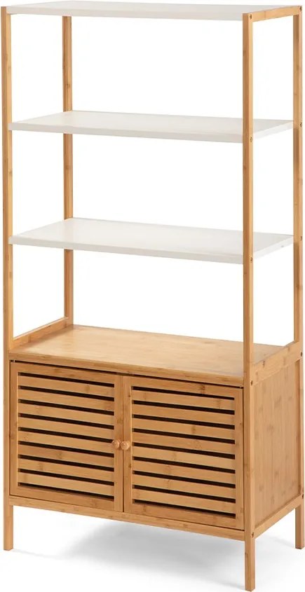 Noela Bambusová skrinka s policami STRADO biela