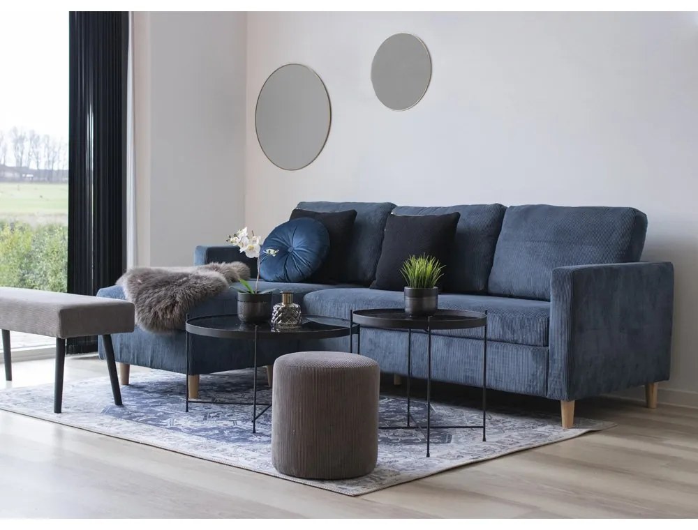 Šedá Lavica Skiby 35 × 100 × 44 cm HOUSE NORDIC