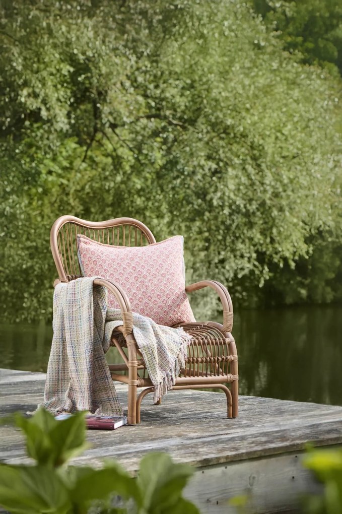 Ib Laursen Bavlněný přehoz Multicoloured mix Green 130 × 160 cm